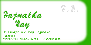 hajnalka may business card